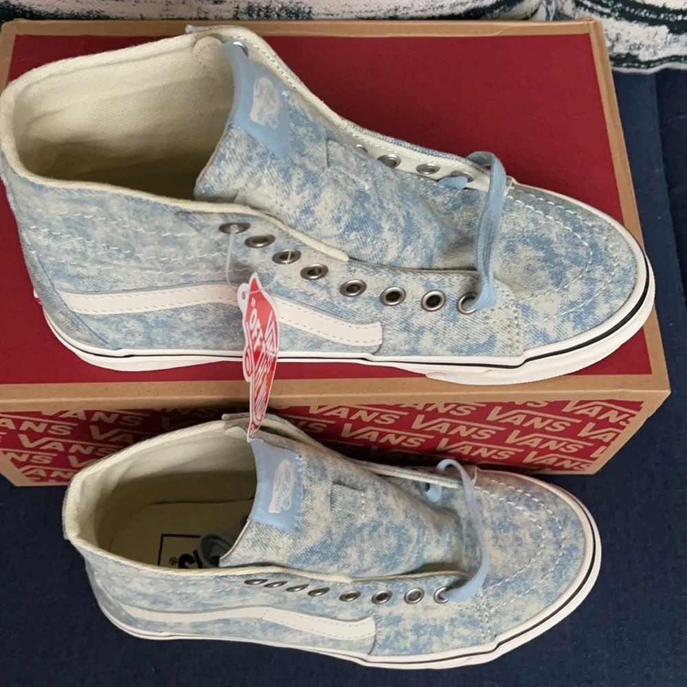 Vans Sk8-Hi Tapered Denimdstry Winter Sky Marshmalow MENS - Picture 4 of 16